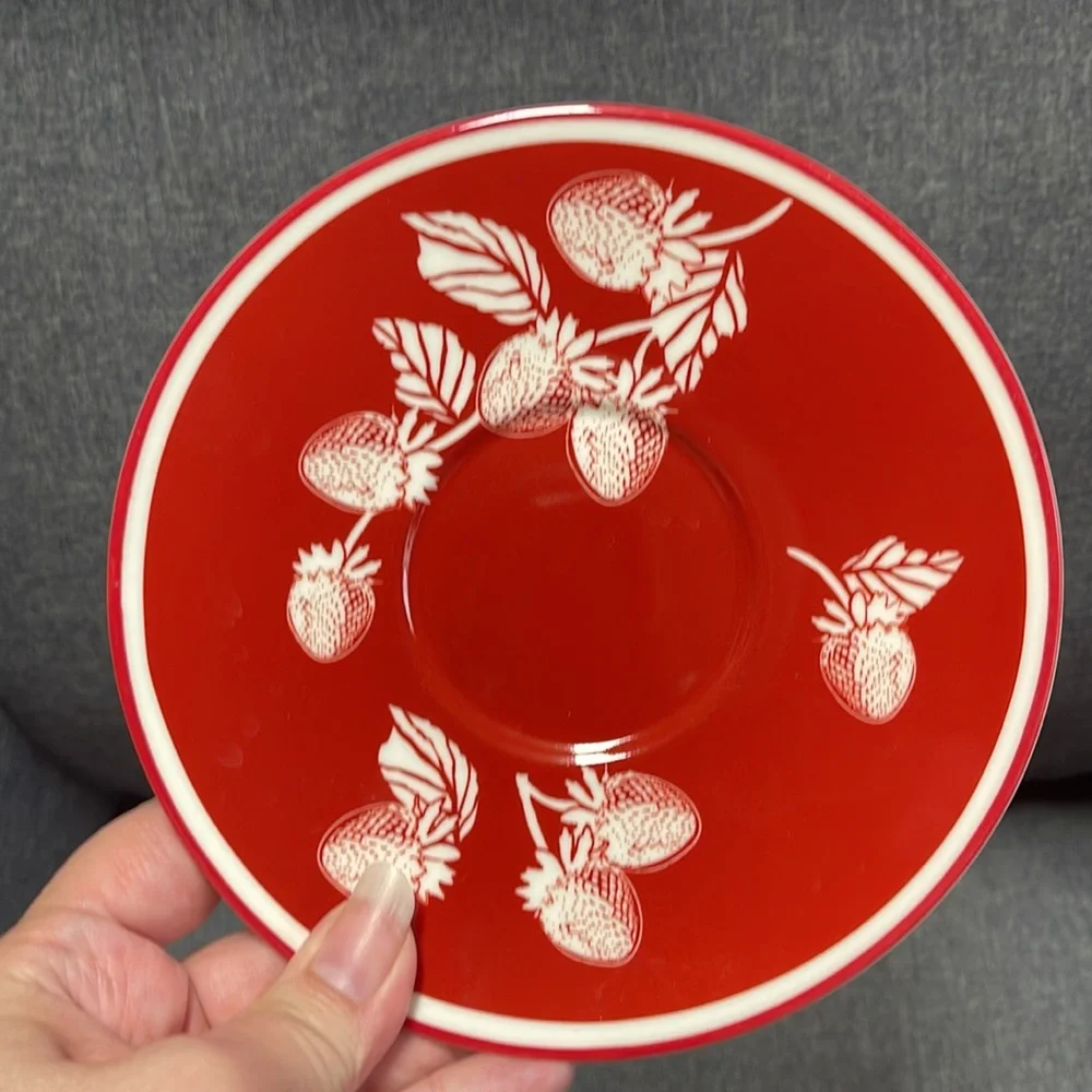 Starbucks Rare 2007 Strawberry Coffee Mug & Saucer